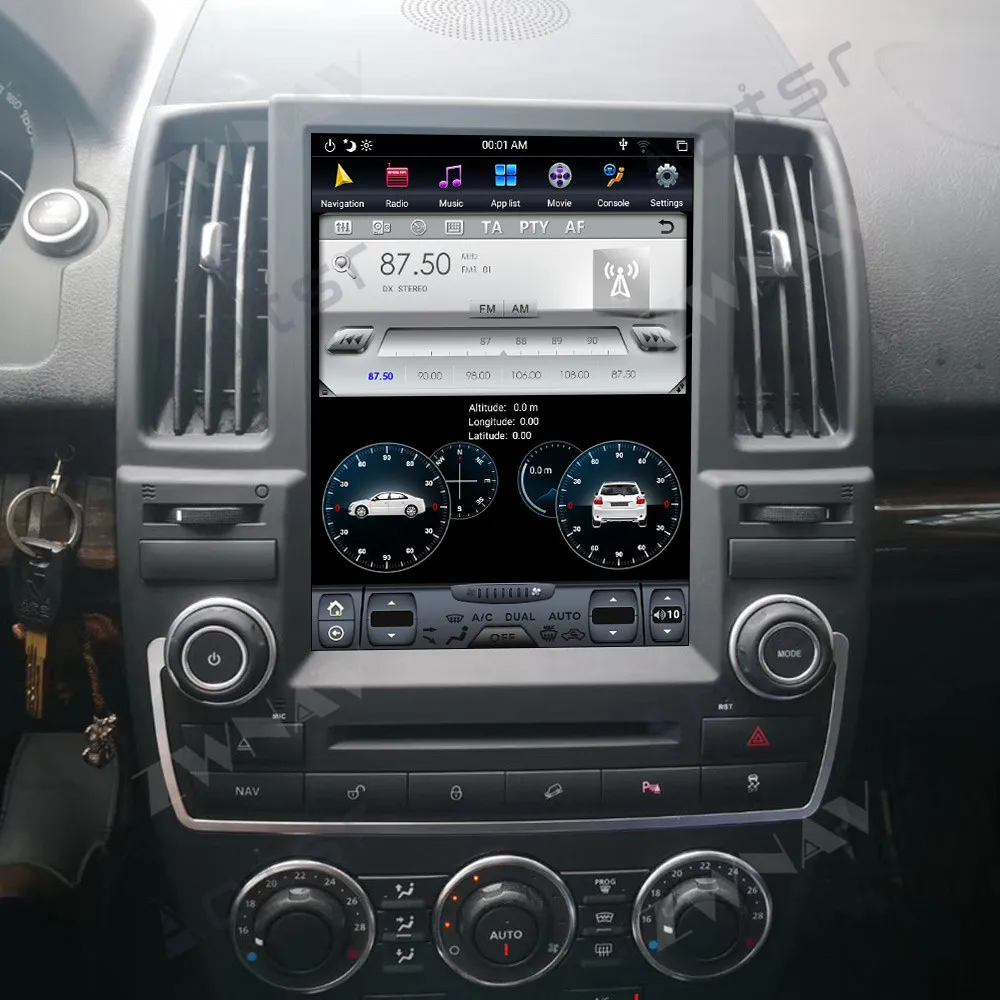Мультимедийный плеер для Land Rover Freelander 2 LR2 L359 2006 + Tesla Android 9 PX6 4G 64 ГБ Автомобильный HD