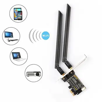 

Desktop Wireless PCIe WiFi Adapter Intel 9260 Intel 2.4G/5G Bluetooth Windows 10 MU-MIMO Wifi6 AX200 802.11ac/ax 5.0 P0T7