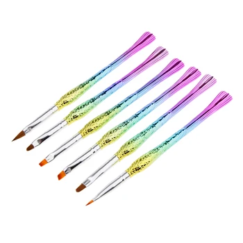 

6 Pcs/set Nail Art Design Dotting Painting Drawing Pen Polish Brush Set UV Gel Nail Beauty Tool Kit