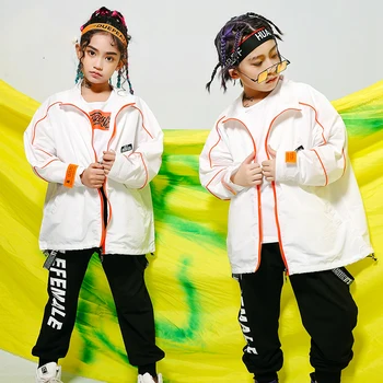 

New Hip Hop Dance Costumes Kids Stage Performance Clothing Children Modern Street Dancing Wear Boys Girls Jazz Outfits DQS3996