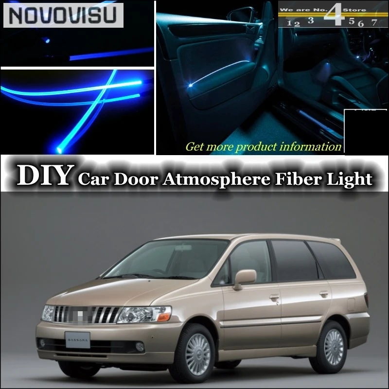 Door Panel illumination NOVOVISU For Nissan Cube Z10 Z11 Z12 interior Ambient Light Tuning Atmosphere Fiber Optic Band Lights