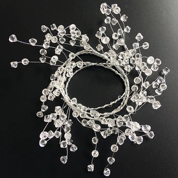 

120cm Acrylic Crystal Bead Curtain Garland Acrylic Wire Bead Branch String Shimmer Wedding Party Supplies