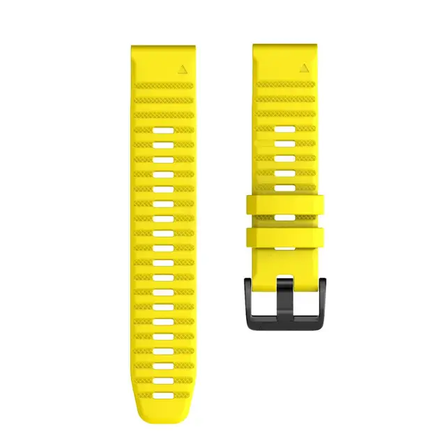 ANBEST 26mm 22mm Band for Garmin Fenix 6X/ 6X Pro/5X/3 Soft Silicone Strap for Fenix 6/6 Pro/5/5 Plus Smartwatch Accessories Yellow