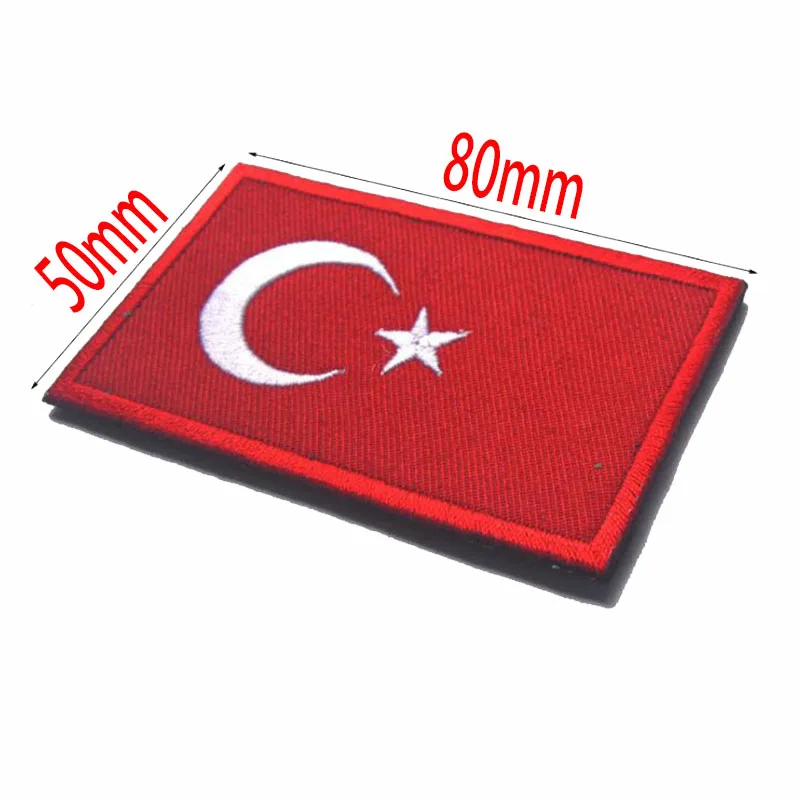 Турецкий флаг 3D Вышитые повязки турецкий Национальный солдат логотип боевой значок одежда кронштейн куртка декоративная заплатка