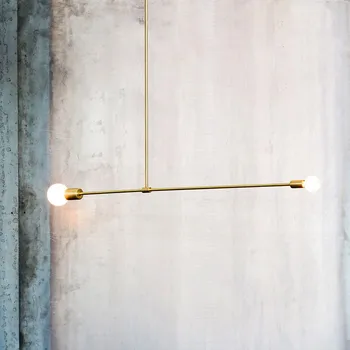 

Nordic minimalist chandelier creative art black golden iron E27 long tube chandelier Kitchen island Chandelier Lighting Fixtures