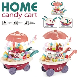 Chariot à bonbons et glaces, 36 pièces, jouets de maison, voiture à bonbons, jeu de cerveau, ensemble de jouets cadeaux pour enfants 