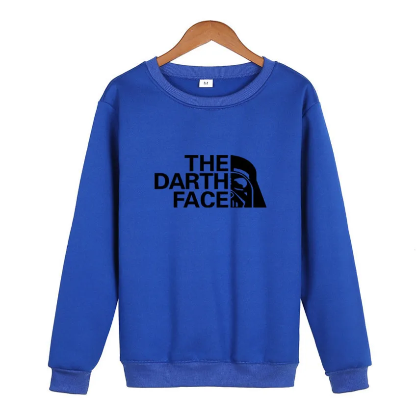 Star Wars The Darth Face рубашка с Вейдером мужская толстовка с круглым вырезом и свитшоты зима осень Повседневный хип хоп пуловер Топы - Цвет: Blue1