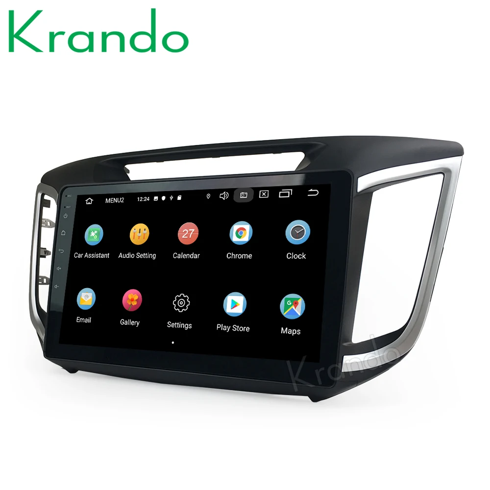 Discount Krando Android 9.0 10.1" IPS Big Screen Full touch car Navigation system for Hyundai IX25 radio player gps 5