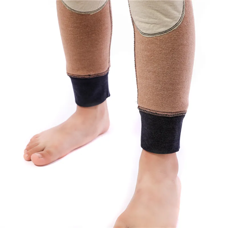 Зимние Детские теплые штаны двухслойные толстые брюки с подкладкой из хлопка для маленьких мальчиков из ангоры с медными ионами Детская шерстяная кроватка