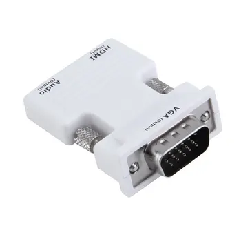 

HDMI Female to VGA Male Converter Adapter Support 1080P Signal Output New Bundle 1 Polybag VGA Cables Multimedia Non-shielded
