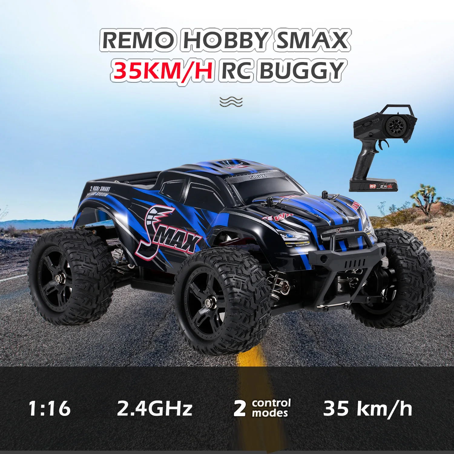 1/16 2 4 ГГц 4WD Ремо хобби 1631 Радиоуправляемый автомобиль 35 км/ч багги Грузовик