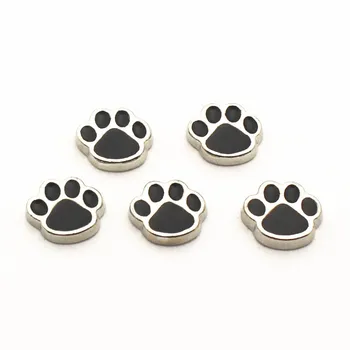 

Hot selling 12pcs/lot Charms dog paw Floating Charms for Floating Memory charms Lockets DIY Jewelry