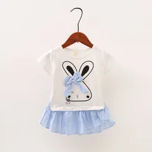 Детское клетчатое платье с цветочным принтом и бантом напрямую от производителя