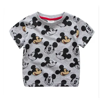 

New Kids Boys Cartoon Micky style Tshirt Tops Tees For Baby Girls Short Sleeve Cotton Clothes Children Fashion Print Casual Top