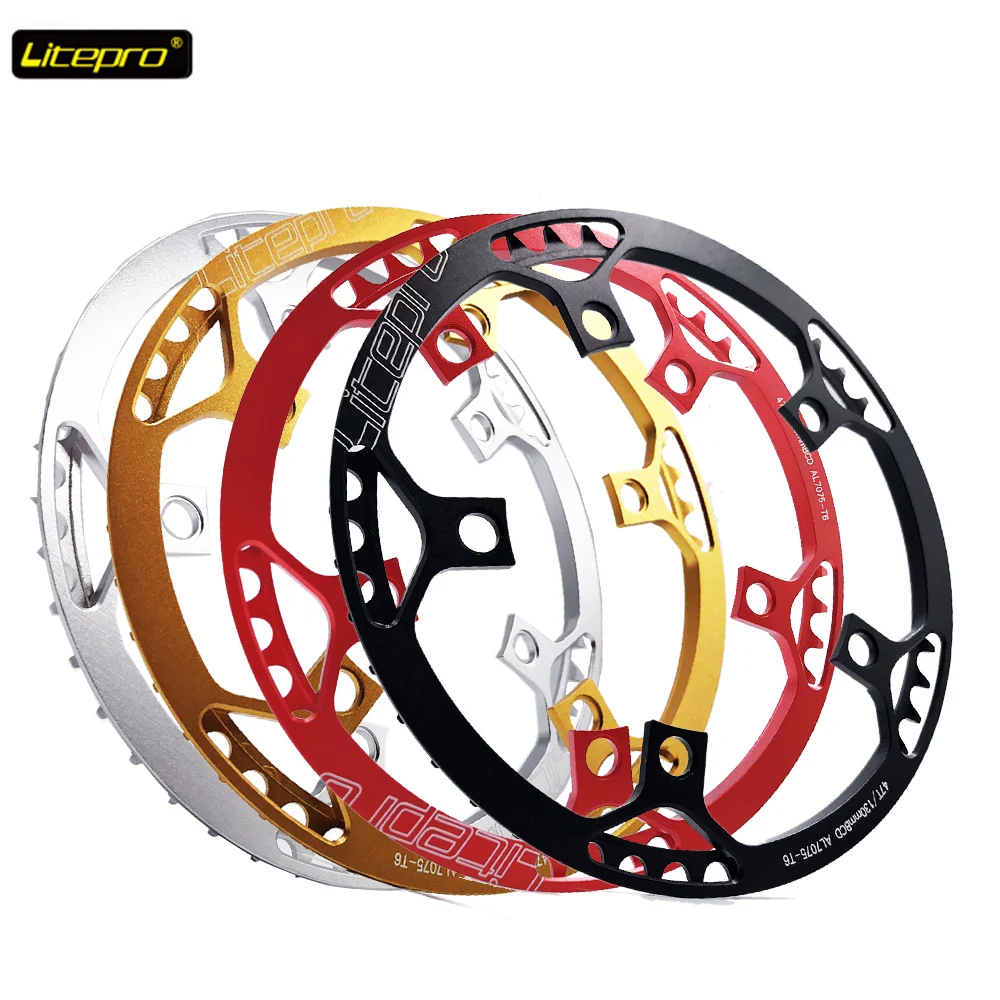 Litepro односкоростная 130BCD Складная велосипедная система BMX Chainwheel 45 T/47 T/53 T/56 T/58 T AL7075