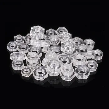 

1000PCS/Lot M3 M4 M5 M6 Acrylic Nut Hexagonal Nut Screw Transparent PC Hex Nut Clear Lighting lamp Plactic Polycarbonate Nuts