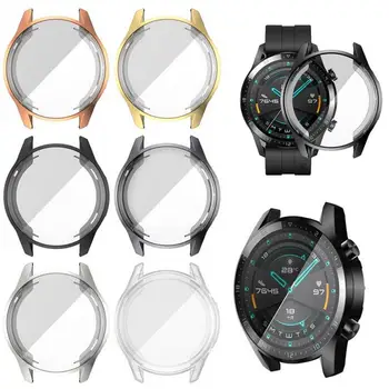 

6Colors Silicone Cover For Huawei Watch GT 2 Watch TPU Protective Case Transparent Material Shatter Resistant Sleeve Shell TXTB1