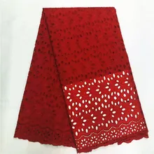 6 цветов хлопок швейцарская вуаль кружева тканевый шнур свадьба в Африканском нигерийском стиле Вечерние материал