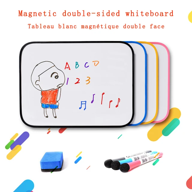 Tableau blanc effaçable magnétique Double face pour enfants, tableau sashu  pour Note, réfrigérateur, dessin pour enfants