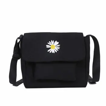 

Casual Bags Shoulder Messenger Bag Women Practical Fashion Portable Small Daisy Canvas Shoulder Bags