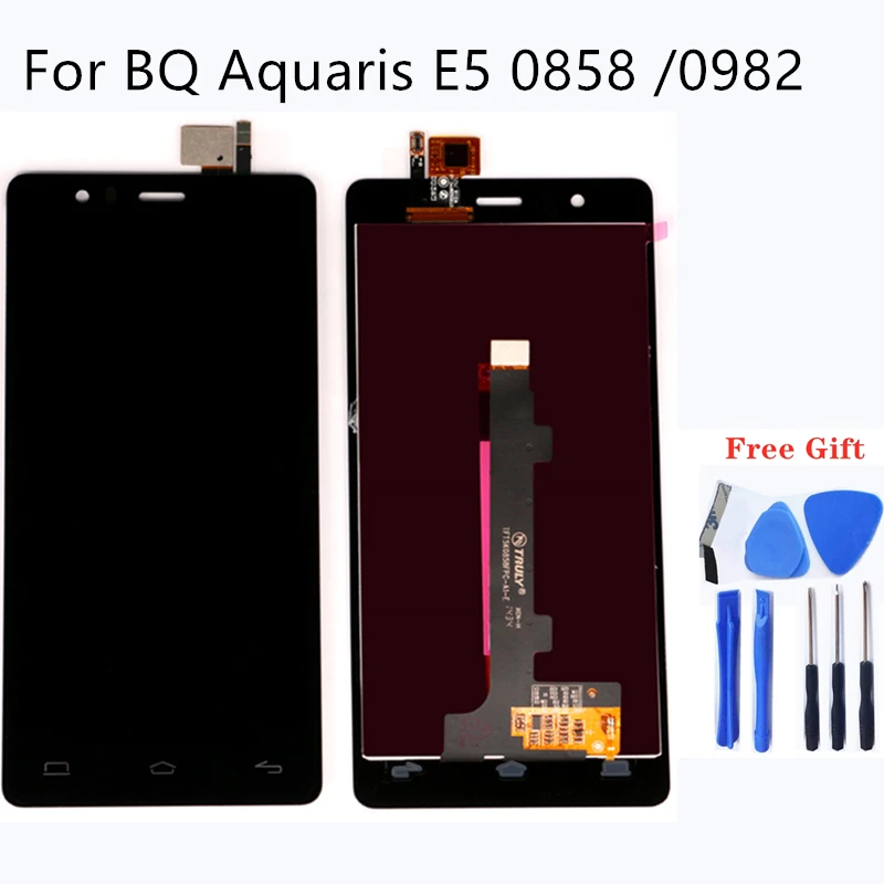 

ЖК-дисплей 5,0 дюйма для BQ Aquaris E5 0982, панель с сенсорным экраном, дигитайзер, аксессуары для BQ E5 0982, запчасти для ремонта экрана