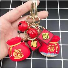 10 шт Новогодняя сумка брелок с колокольчиком китайский национальный