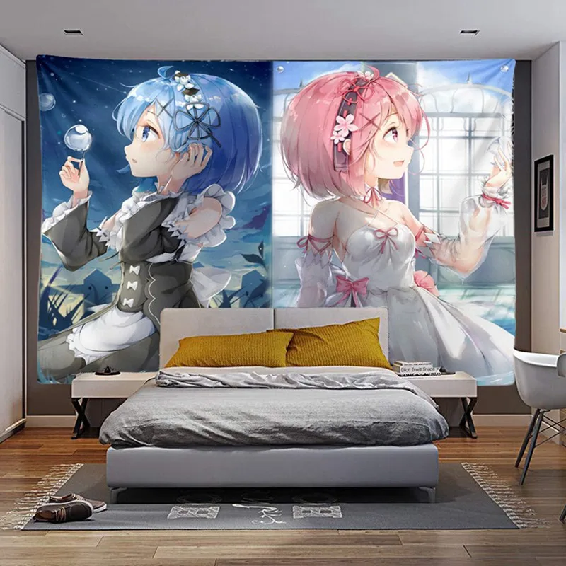 

RE ZERO - Starting Life In Another World Tapestry Wall Hanging Sandy Beach Throw Rug Blanket Camping Tent Travel Tapestries