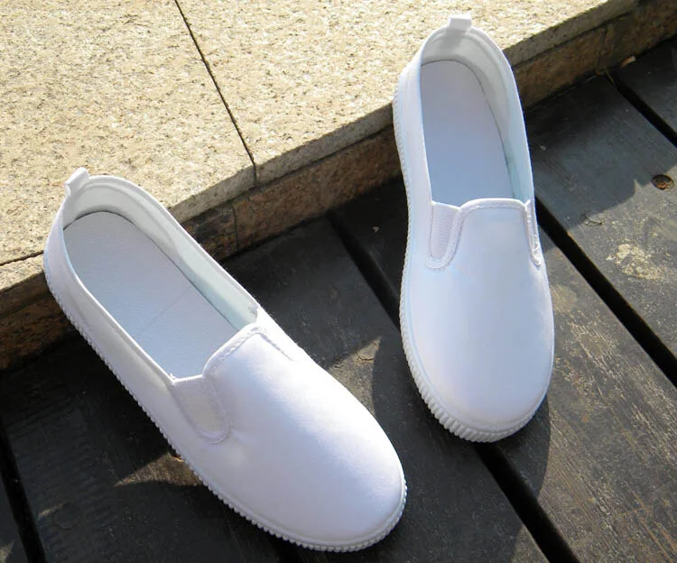 

Kindergarten White Shoes Students White Shoes Children White Cloth Shoes Men And Women Children Dance Shoes Blank Canvas Shoes F