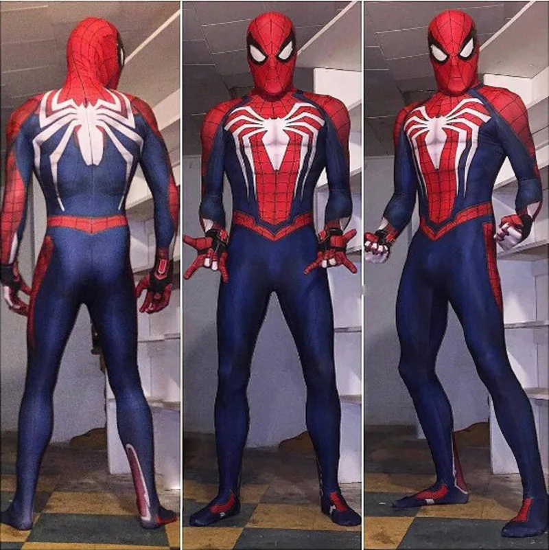 PS4 Advanced Spider-man Halloween Bodysuit Cosplay Costume