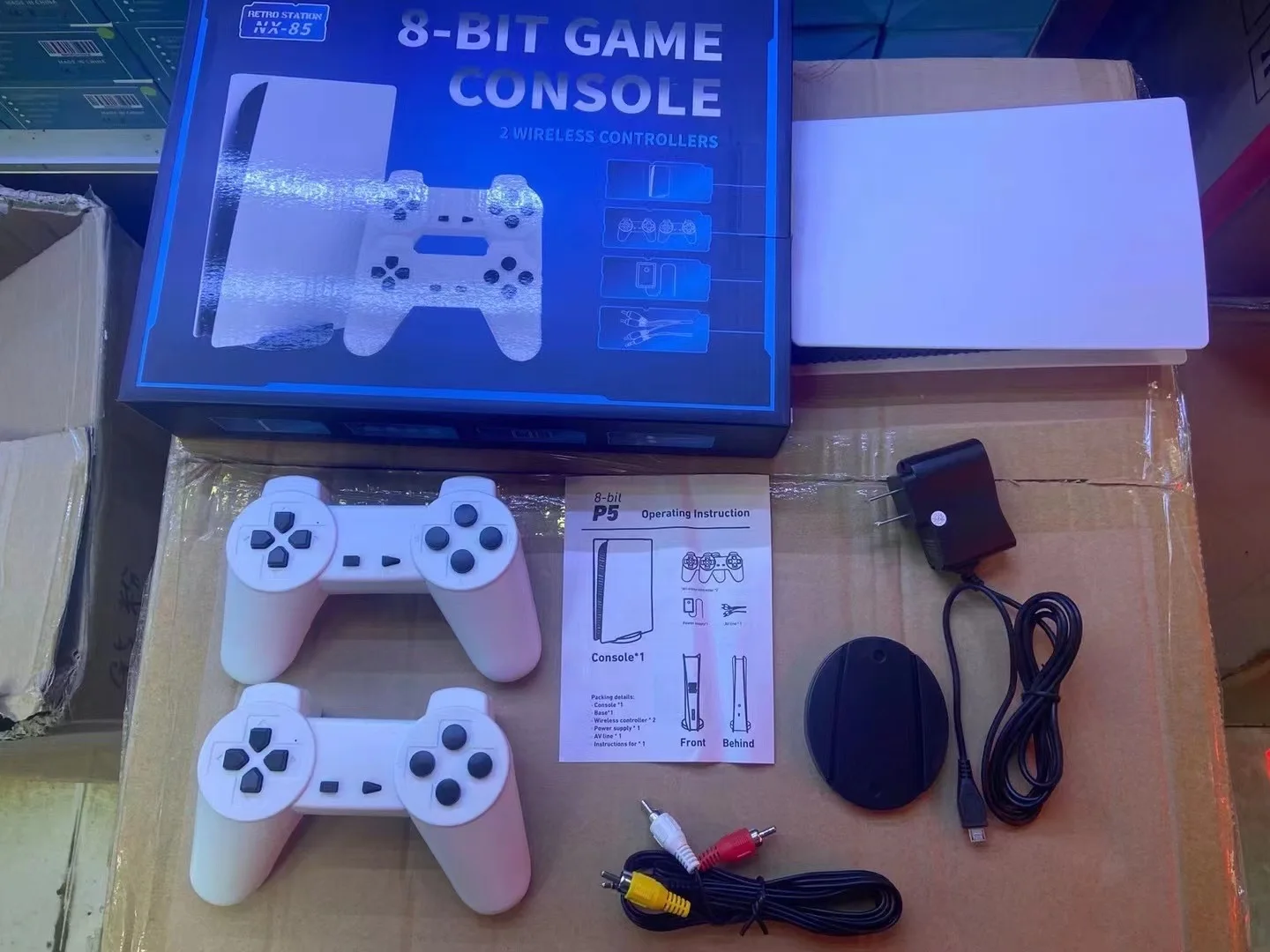 NX-85 TV Game Console 8Bit Retro Consola Video Juegos 200 Classic Games Built-In GS5 Station wireless Handheld Gamepad AV Output 