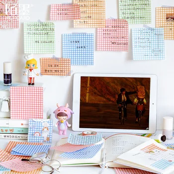 

30sheet/lot Memo Pads Sticky Notes Color grid paper old and series Scrapbooking Stickers Office School stationery