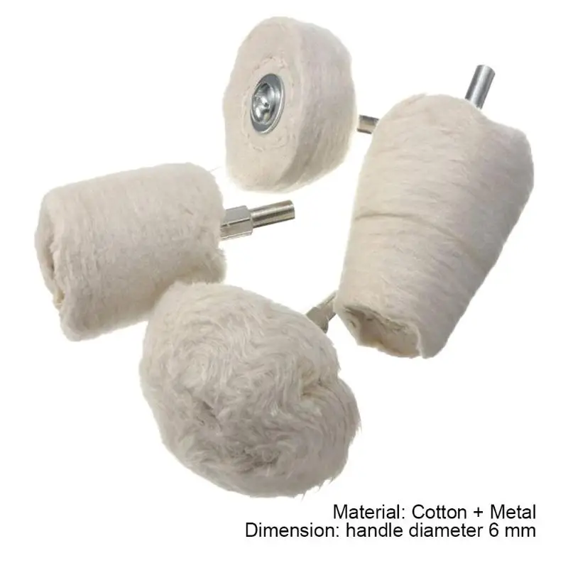 Cylindrical Conical Buffing Grinding Head Cotton Cloth Wheel Abrasive Tool
