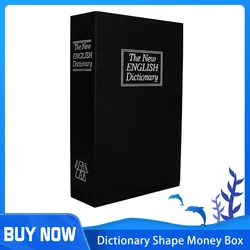 Coffre fort en forme de dictionnaire, MIni tirelire pour billets, pièces de monnaie, accessoires de maison, cadeaux, jouets pour enfants 