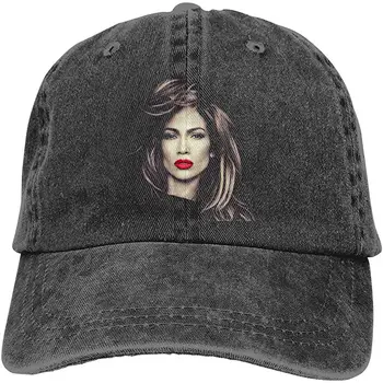 

TSDFCJennifer Lopez Adjustable Sports Cotton Washed Denim Caps Black