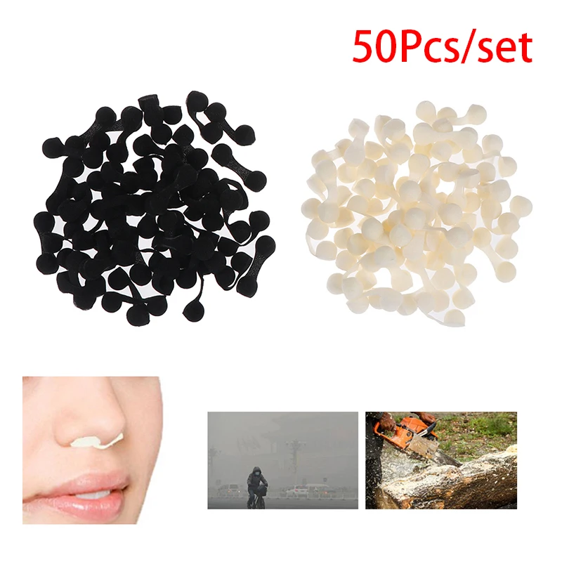 50Pcs/lot Anti-pollution Tanning Nasal Plug Spray Nose Filters Sponge Black/White tanning nasal filters