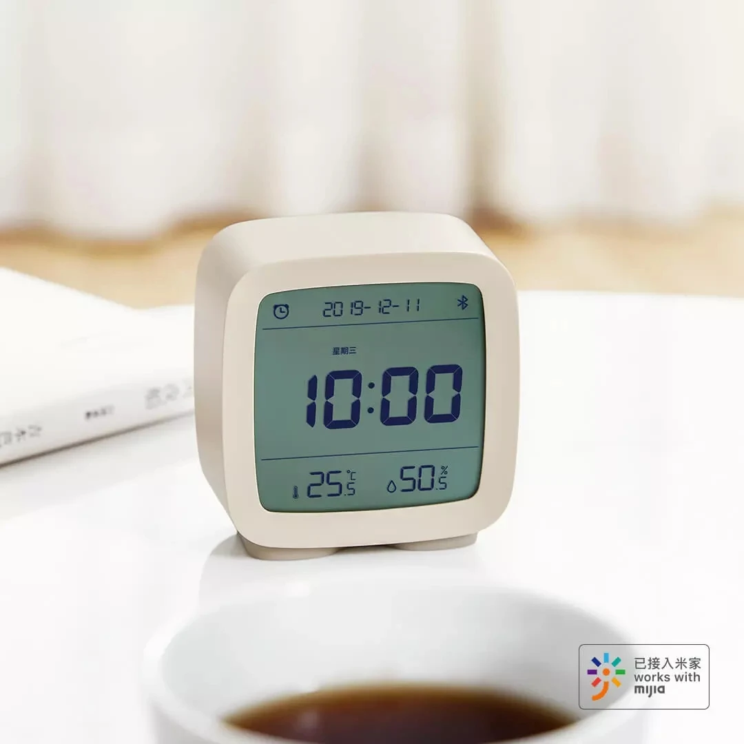 Предварительная оригинальных Xiaomi цинпин Bluetooth часы-будильник мониторинг температуры и влажности в ночной Светильник «Три в одном» 3 вида цветов