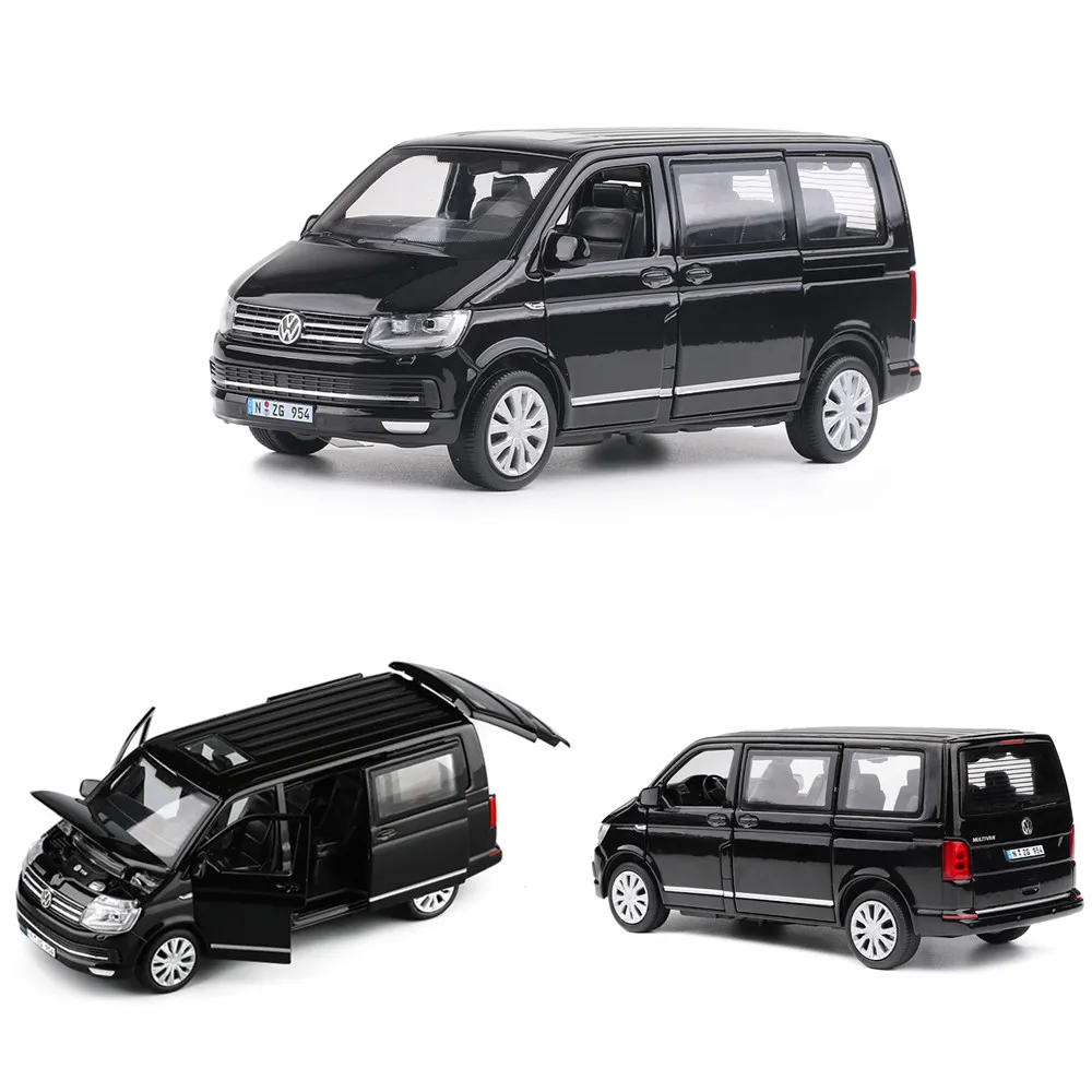 Горячая Распродажа 1:32 VW T6 коммерческая модель автомобиля из сплава, имитация литья под давлением звук и светильник игрушка автомобиль подарок на день рождения для детей