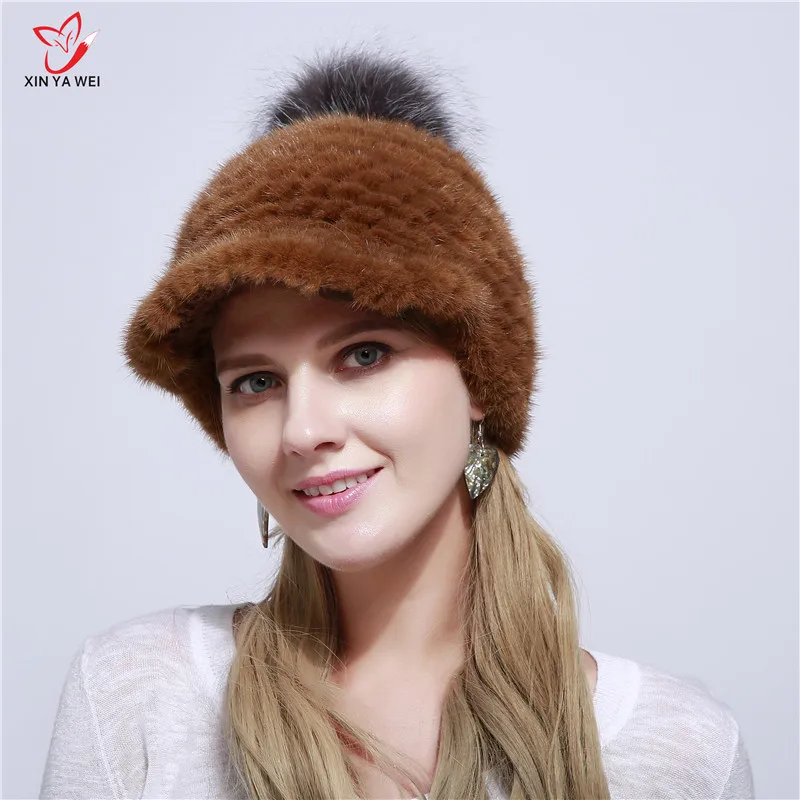

2019 Autumn And Winter Super Warm Leather Cute Russian Style Hat Retro Ladies Luxury Fur Hat Accessories Fox Ball.