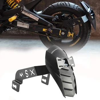 

Rear Wheel Fender Splash Guard Cover Tire Hugger with License Plate Bracket for Honda Grom MSX 125 SF Motorbike - Black