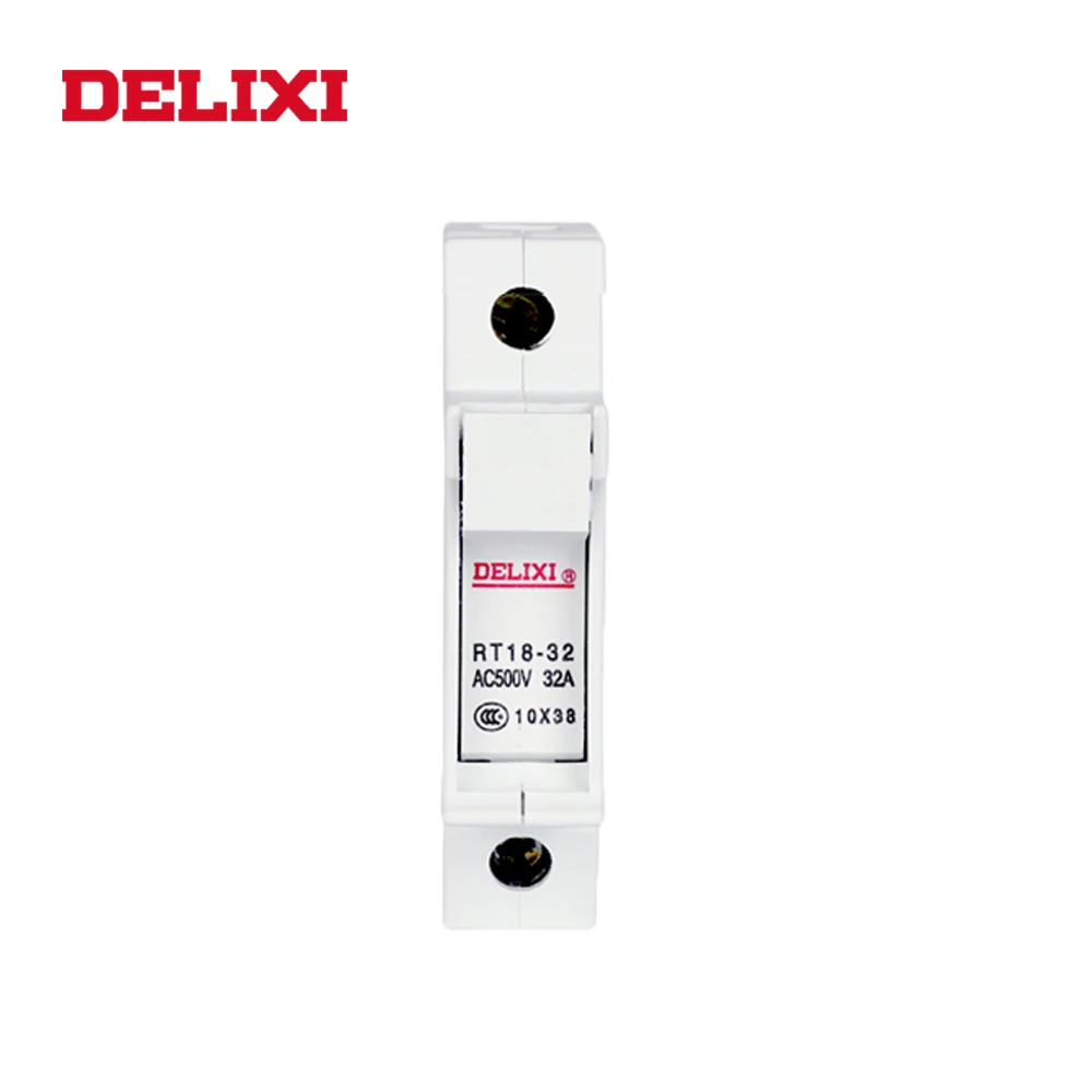 DELIXI RT18 32X AC 380 В 1P 2P 3P 32A Цилиндрический предохранитель с креплением на DIN рейку