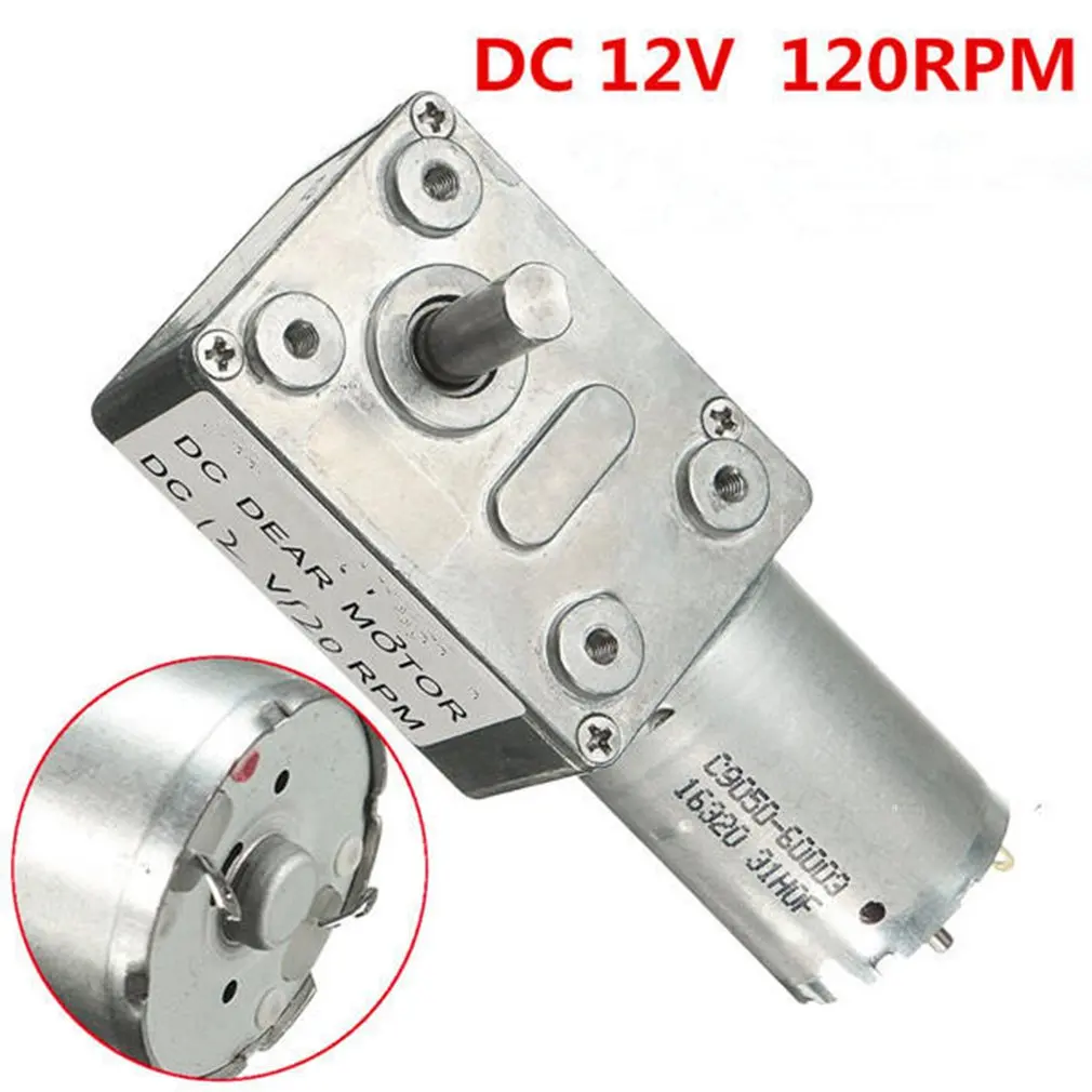 Gw370 Dc 12v 120rpm Высокий крутящий момент турбо червячный редуктор моторный редуктор мотор