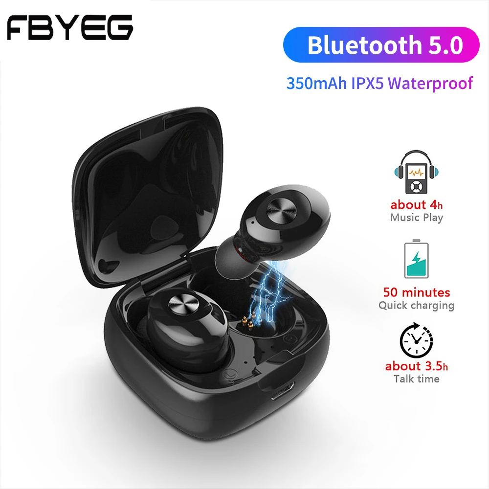 FBYEG TWS 5,0 XG12 Bluetooth стерео гарнитура HD беспроводные наушники с шумоизоляцией игровые наушники