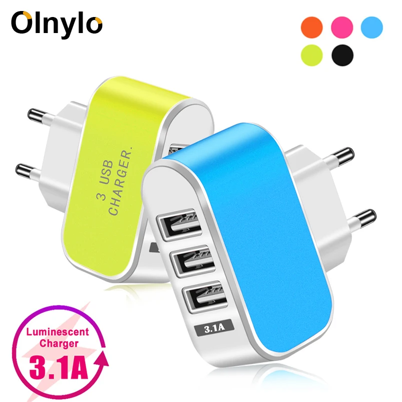 

EU/US Plug Wall Charger for iPhone 11 Pro Max XR XS X 3 Port Fast Charging Travel USB Chargers Adapter for Huawei Mate 30 Xiaomi