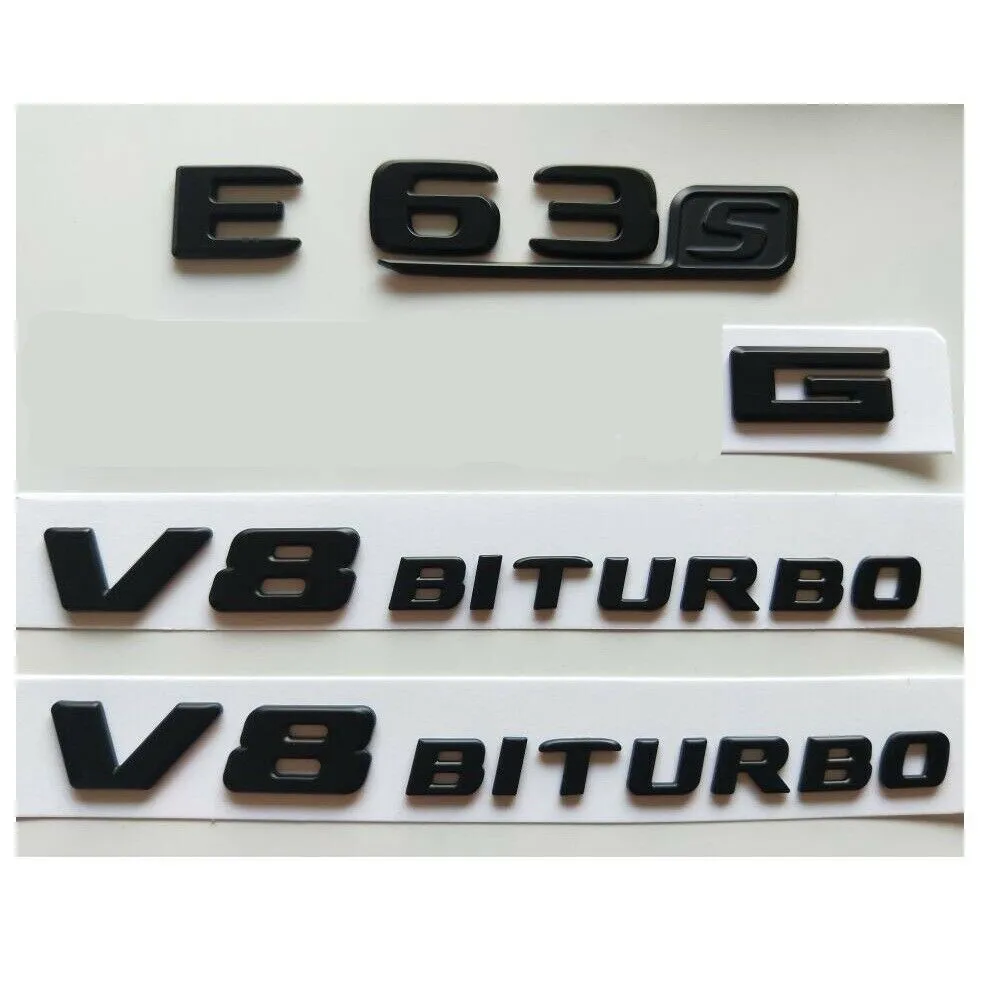 All Matt Black E63s V8 BITURBO Emblems Emblem for Mercedes Benz W212 W213 | Автомобили и мотоциклы