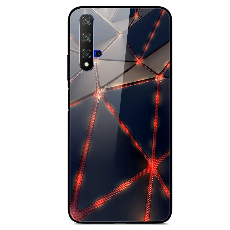 3D Cat Print Tempered Glass Phone Case Cover