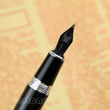 

New Jinhao 159 Black And Silver M Nib Fountain Pen Thick WXTA