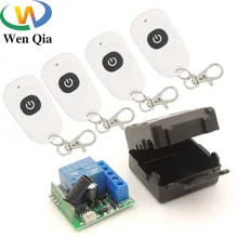 Télécommande sans fil rf 433 MHz, récepteur et transmetteur de relais, pour porte électrique/transmission de Signal, DC 12V 10A 1CH