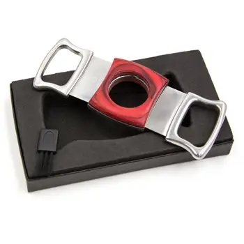

Cigar Cutter Double Blade Stainless Steel Metal And Red Wood Cigarette Scissors Shears Portable Smoking Accessories humidors