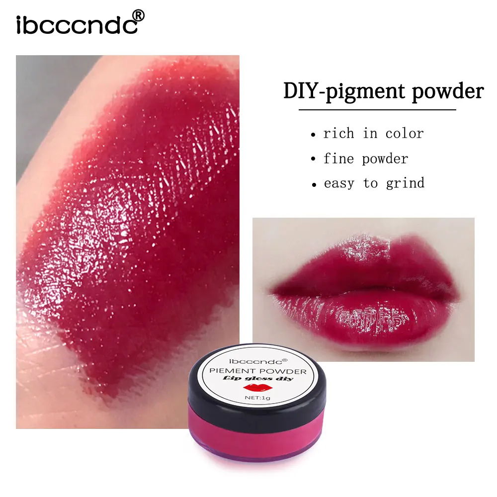 1g Per Bottle Red Color Long Lasting Lip Gloss Pigment Powder Lipstick Powder for Handmade Comestic Makeup Lipgloss DIY 4