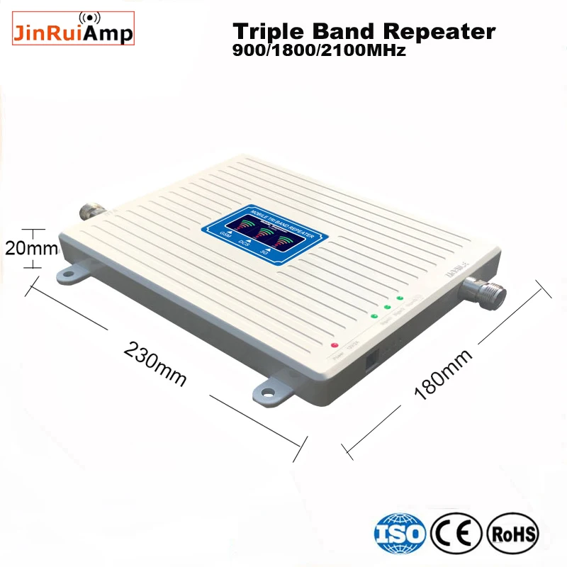 70dB получить 2g 3g 4g Tri двух Диапазонный усилитель сигнала 900 1800 2100 GSM WCDMA UMTS LTE Сотовая